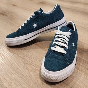 Converse One Star Pro Blue Brushed Suede Skate Shoe